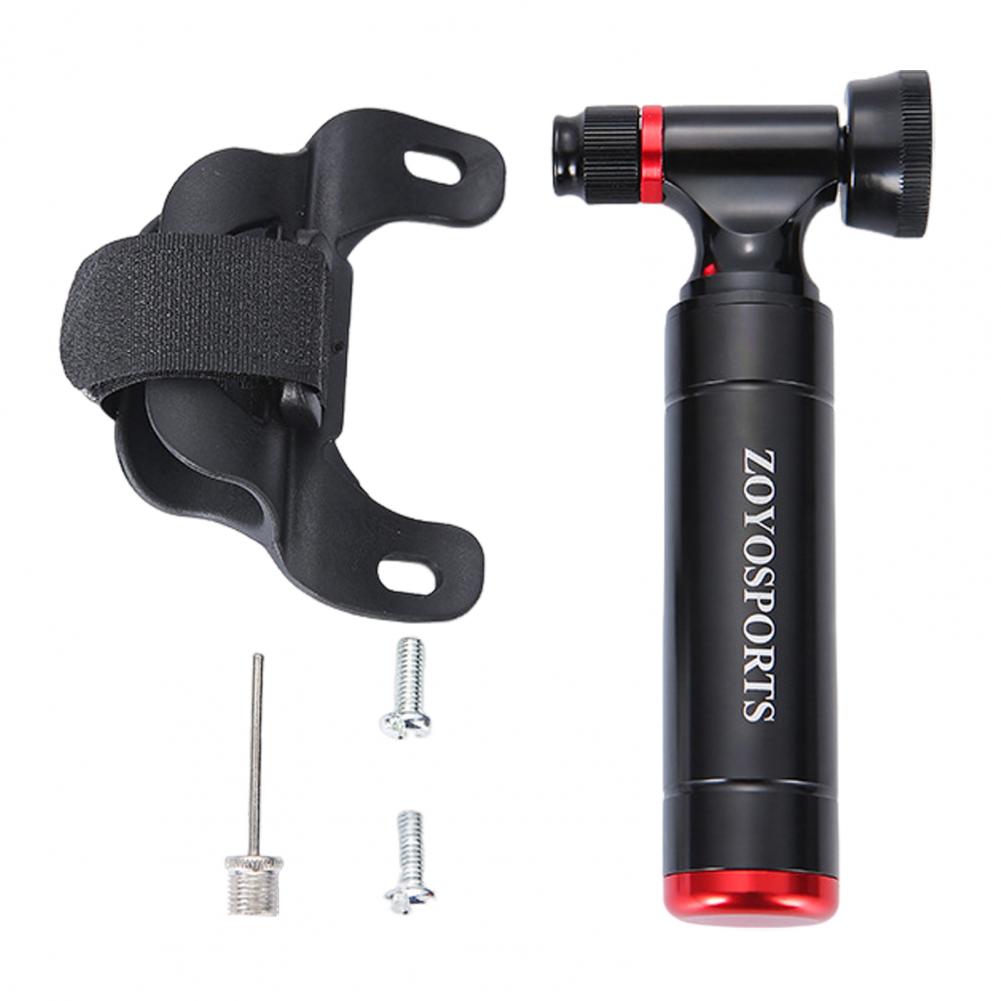 Road Bike Tire Inflator High Pressure Co2 Bike Tire Inflator with Pressure Gauge Portable Aluminum Alloy Pump for Mtb Road чёрный