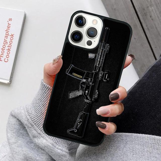 Pistol Gun Mobile Phone Cases Cover For iPhone 17 Air 16e 15 14 12 13 11 Pro MAX Apple Plus Coque