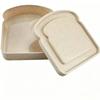 Toast Shaped Sandwich Container Reusable Wheat Straw  with Lid Portable Food Storage Box for School Office Camping Picnic