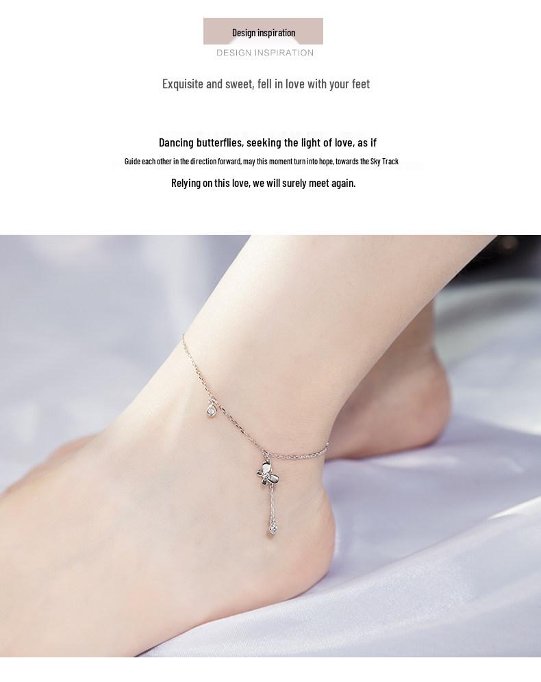 Japanese Korean Fashion Women's Anklet - High-End Simple Forest Style Cute Leg Chain