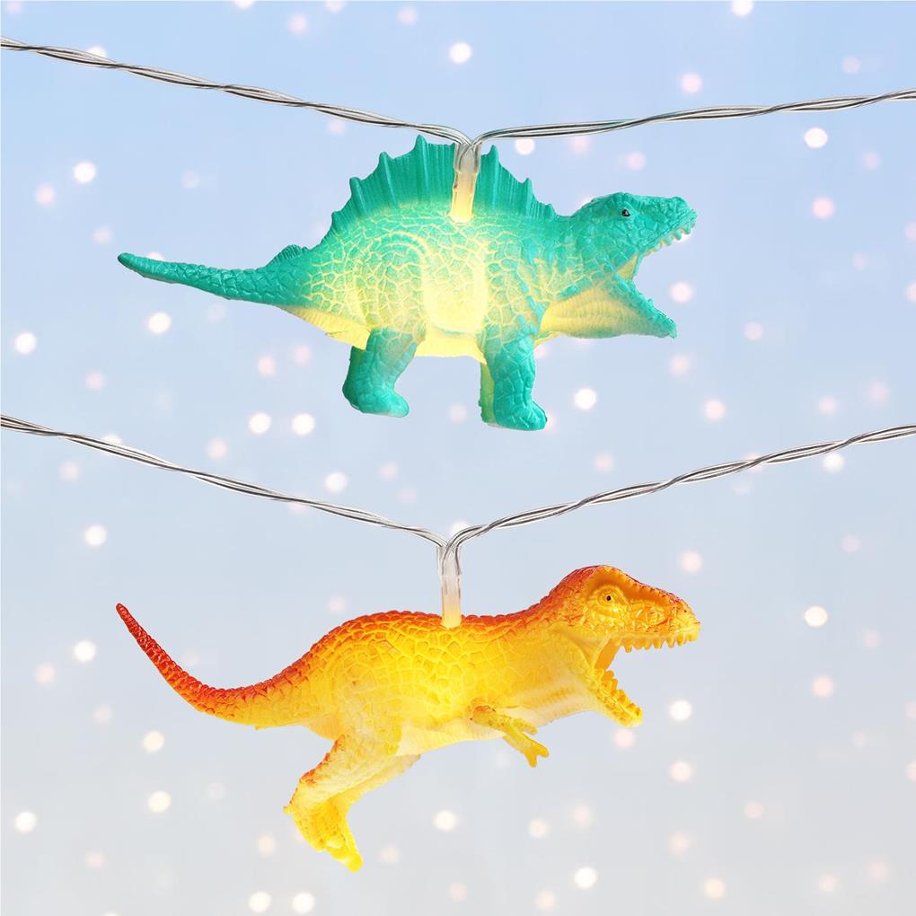10 LED Dinosaurier Lichterkette USB/Batteriebetrieben Dekorative Lustige Kinder Girlande Nachtlichter Schlafzimmer Garten Hof