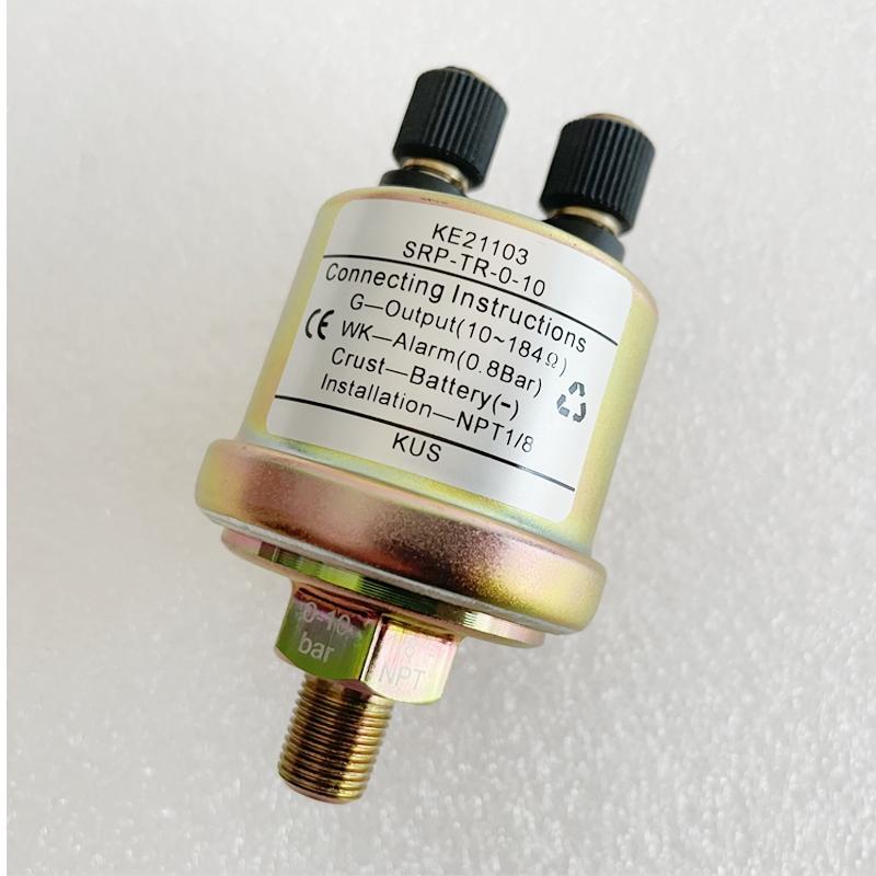 KUS 52mm 0-10Bar Digital Oil Pressure Gauges 10-184ohm Input Signal Oil Pressure Meters with Red / Yellow Backlight for Car Boat