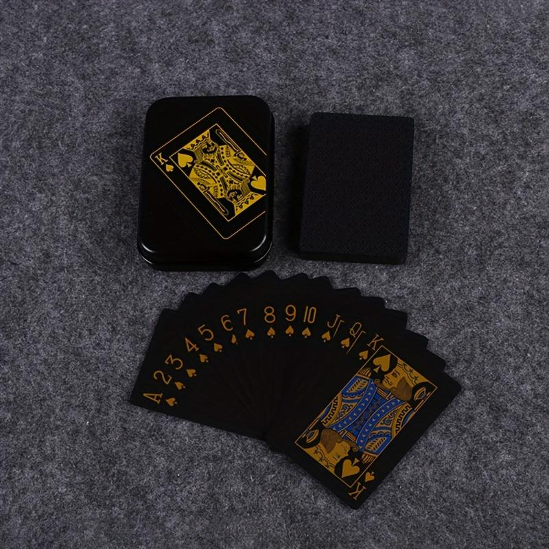 Deck of Playing Cards and 7 Dice Set  Plastic Waterproof and Wear-resistant Playing Cards  Silver and Black Two-color Multi-Sided Numerical Dice