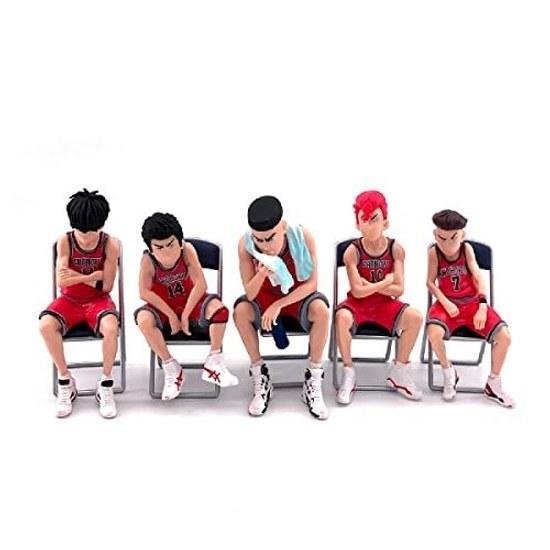 Sakuragi HanamichiMiyagi RyoutaMitsui HisashiRukawa KaedeSlam DunkAction Figure5 Pieces7-8cmPVC Anime Scene Model ToyFinished ProductGift