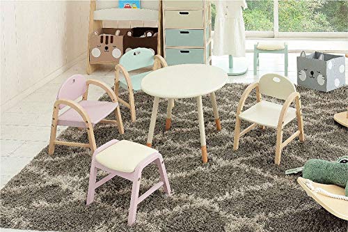 Market Chair for Children with Armrests, Amy Series, 31cm (W) x 30cm (D) x 39cm (H) (Seat Height 20cm, 23.5cm), Lavender Pink, Made of Natural Wood, I