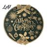 Holiday Dining Table Decor Round Christmas Placemat 15 Inch Waterproof Place Mat Heat Theme Resistant PVC Mat for Party Festive Setting Accessories