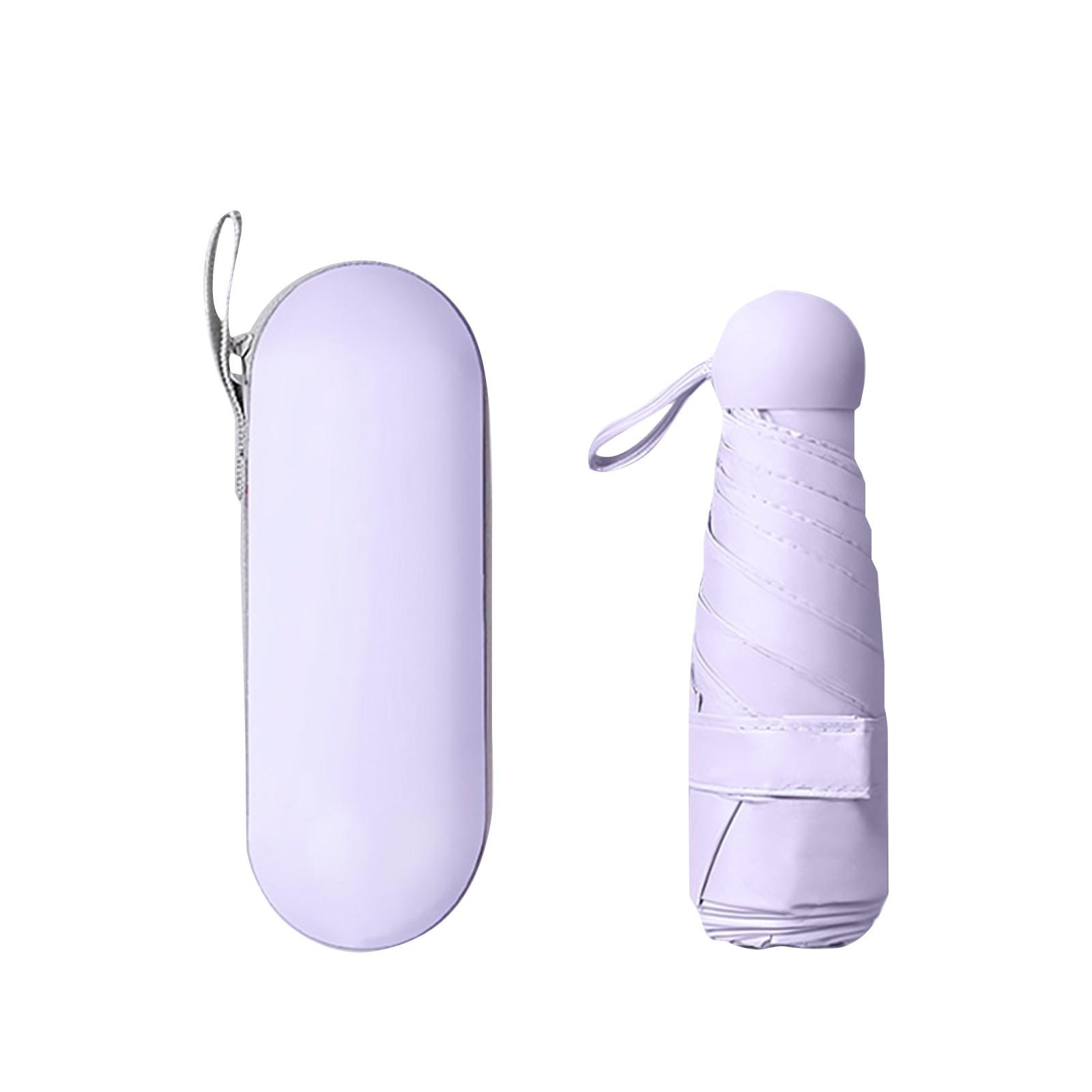 

Портативный 5-слойный зонт, Зонт от солнца и дождя, Солнечный зонт, Черный пластиковый складной зонт-капсула One Size