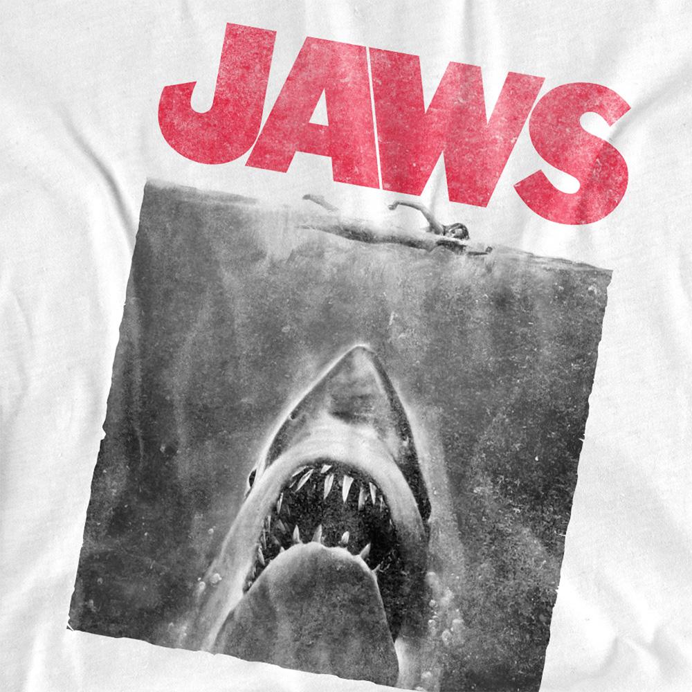Jaws Unisex Adult Vintage Poster Ringspun Cotton T-Shirt