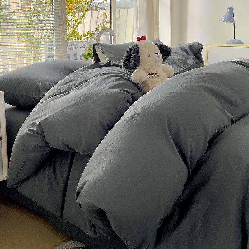 2025 All-Season Home Textile Bedding Set: Bed Sheet, Duvet Cover, Quilt Cover for Student Dorms - 3-Piece Set