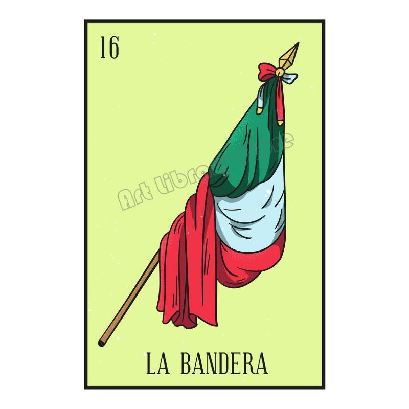 Cartoon Mexican Lottery Hunter Skull Nopal Tarot Card Poster and Prints Canvas Painting Wall Art Pictures Museum Home Decor