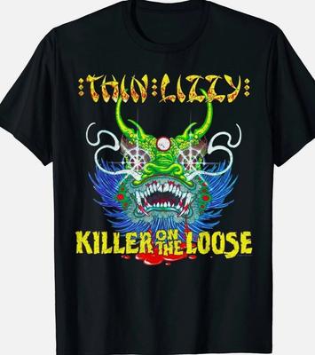Thin Lizzy-Chinatown Mördare på fri fot Svart Unisex Alla storlekar t-shirt