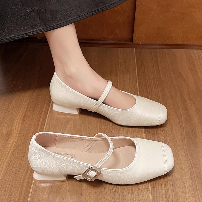 Fashion New Single Shoes Fashion Shallow Slip On Women Low Heel Shoes Ladies Casual Outdoor Ballerina Shoe Work Shoes Pumps