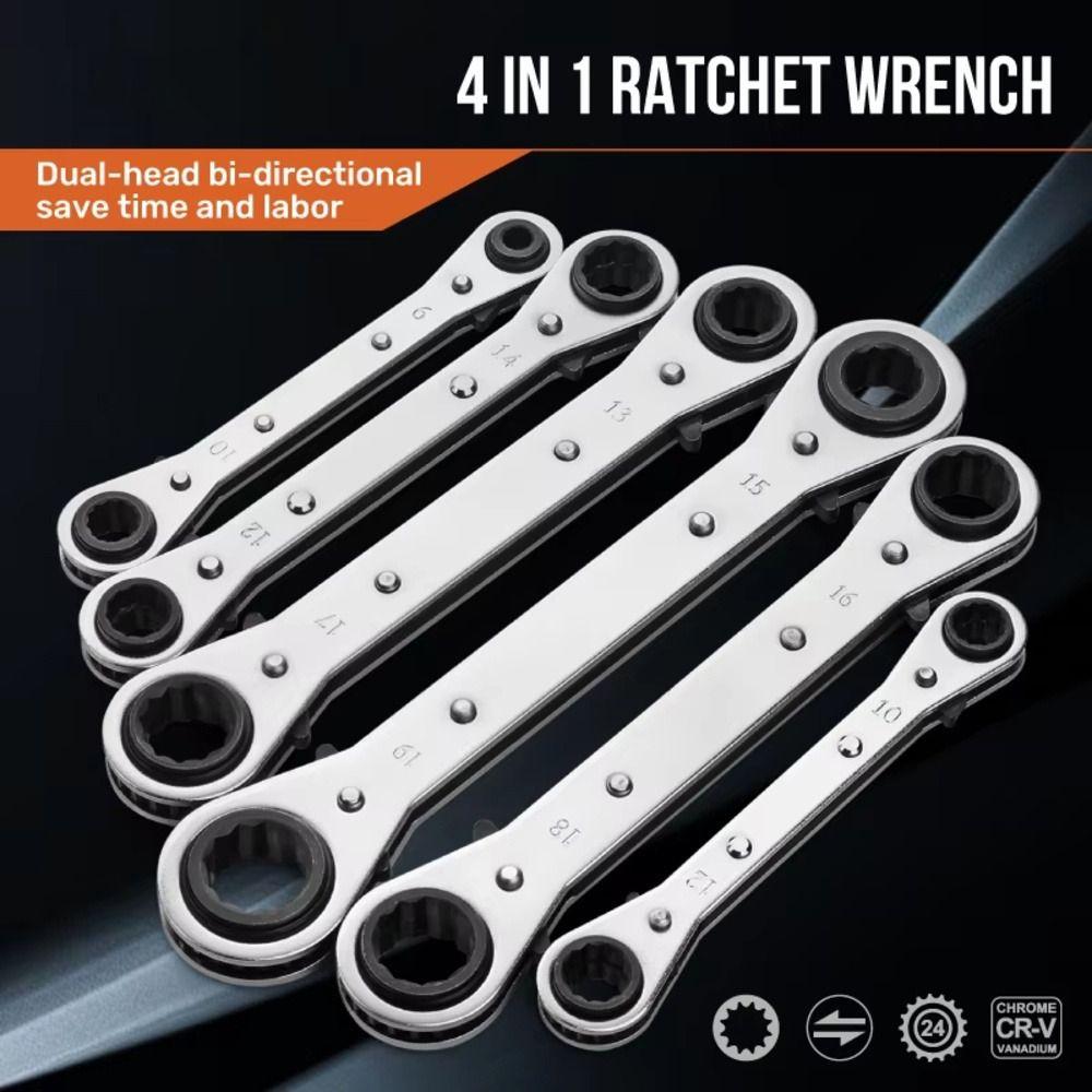 1Pcs Square Drive Ratchet Wrench Adjustable Socket Spanner  for Auto Repair