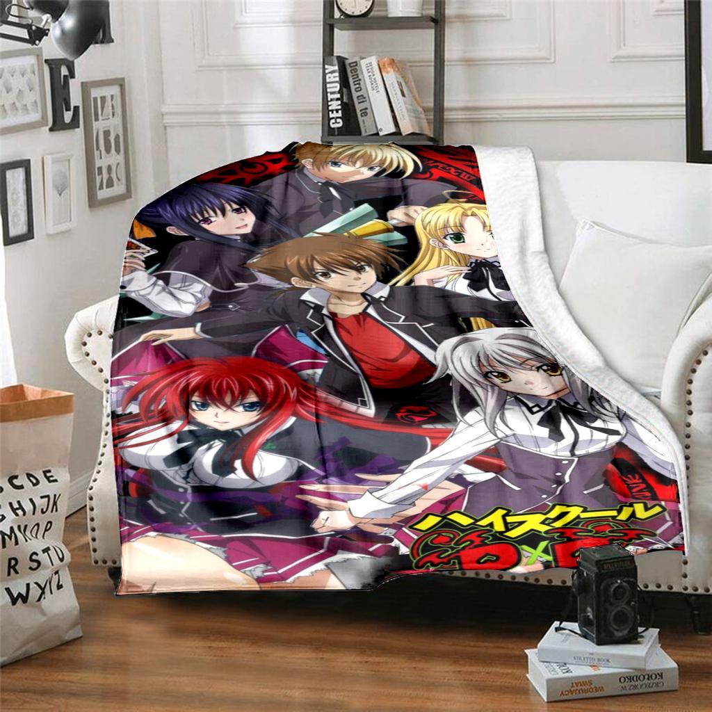 High School Dxd Plush Blanket Soft Comfortable All Seasons Blanket Sofa Office Naps Blanket Outdoor Travel Throw Perfect Gift