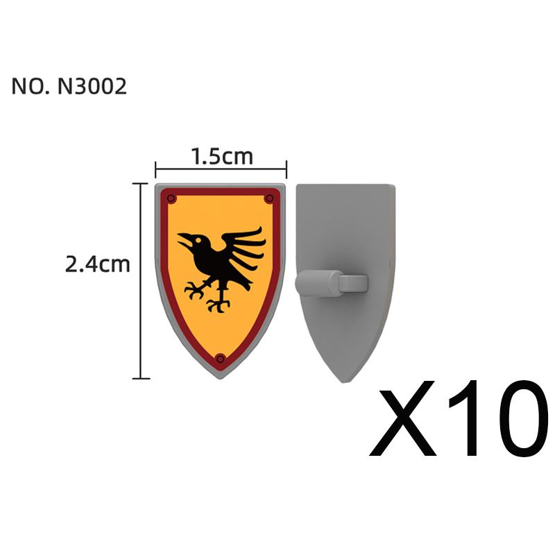 Medieval Knights Figures Accessories Building Blocks Officer Cloak Helmet Cape Armor Shield Black Eagle Red Lion Toys MOC Bricks