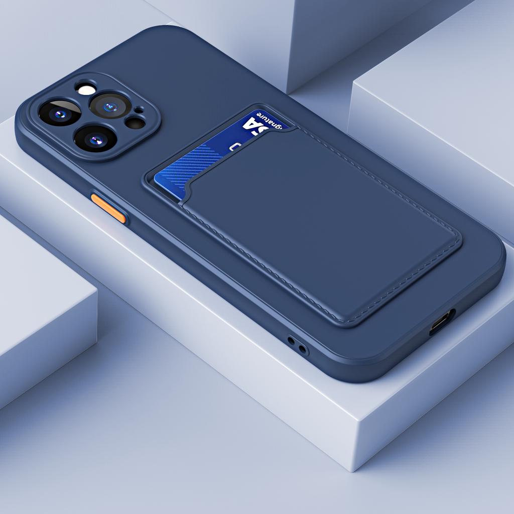 Wallet Soft Silicone TPU Card Pocket Holder Case For For Iphone 15 14 13 12 11 Pro XS Max Mini XR X XS 8 7 Plus Plain Bumper Cover
