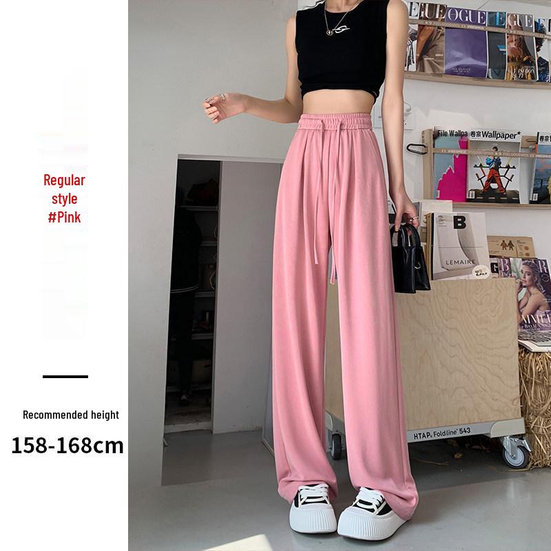2026 Grey Tall Women s Casual Copper Ammonia Silk Pants - Versatile, Draped, Spring/Summer Style S 40-47 kg