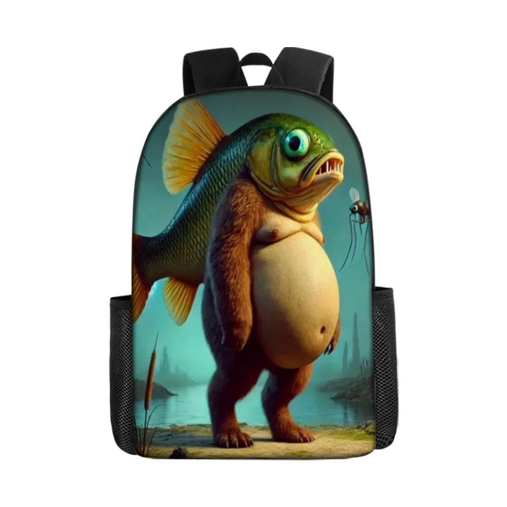 17 Inch Primary And Secondary School Schoolbag 3D Digital Color Printing Diy Backpack Oxford Cloth Backpack Printing