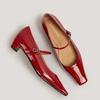 Designer Lackleder Damen Mary Jane Schuhe Mode Flach Niedriger Absatz Frühling Herbst Hochzeitspartyschuhe