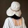 Bucket Hat Female Face Small Sunscreen Hat Summer Outdoor Travel Visor Hat UV Protection Big Eaves Sun Hat