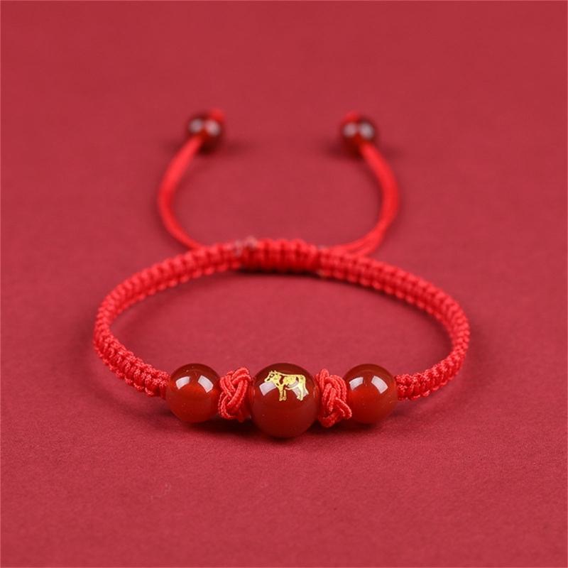 Chinese Snake Red String Bracelet Adjustable Charm Jewelry Luck Braided Rope Bracelet Suitable for Women and Men Present