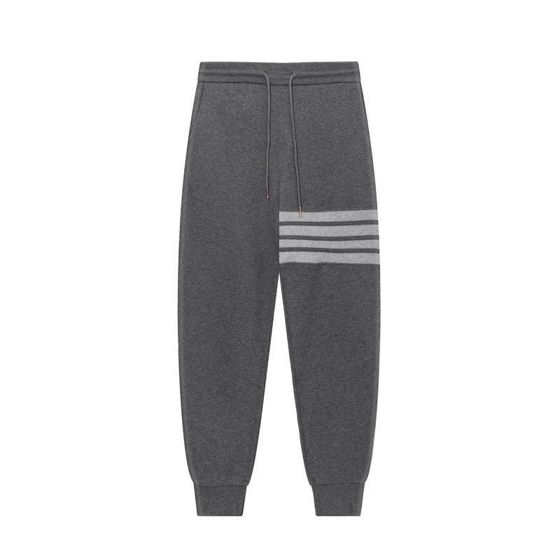 TB JL Four-Bar Waffle Sweatpants: Trendy European & American Loose Casual Trousers for Men & Women, Perfect for Autumn & Winter.