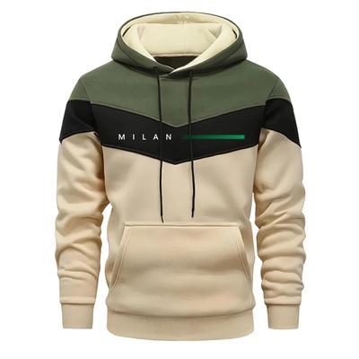 Male Street-Chic Vibes Comfort Soft Pullover Italy Fashion Men's Hooded Sweatshirts Fall Winter Daily Casual Sports Hoodies
