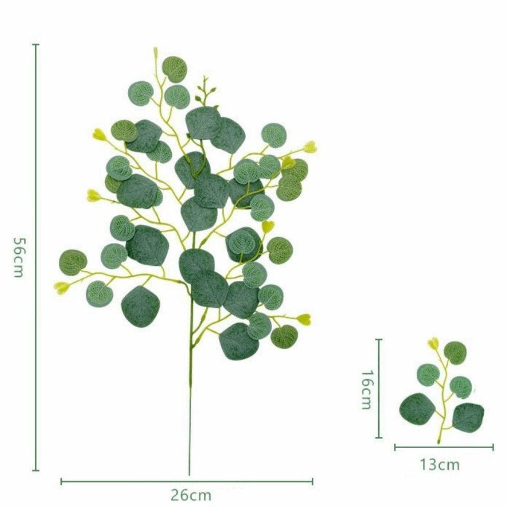 Decorative Artificial Green Plant Willow Leaves Eucalyptus Leaves Fake Eucalyptus Leaf Faux Fake Tree Branch Flower Arrangements
