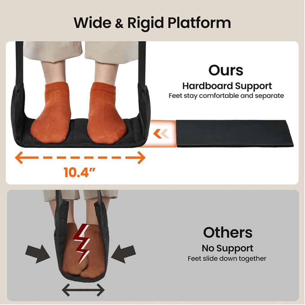 Portable Hanging Foot Hammock Plane Essentials For Long Haul Flights Under Desk Foot Rest