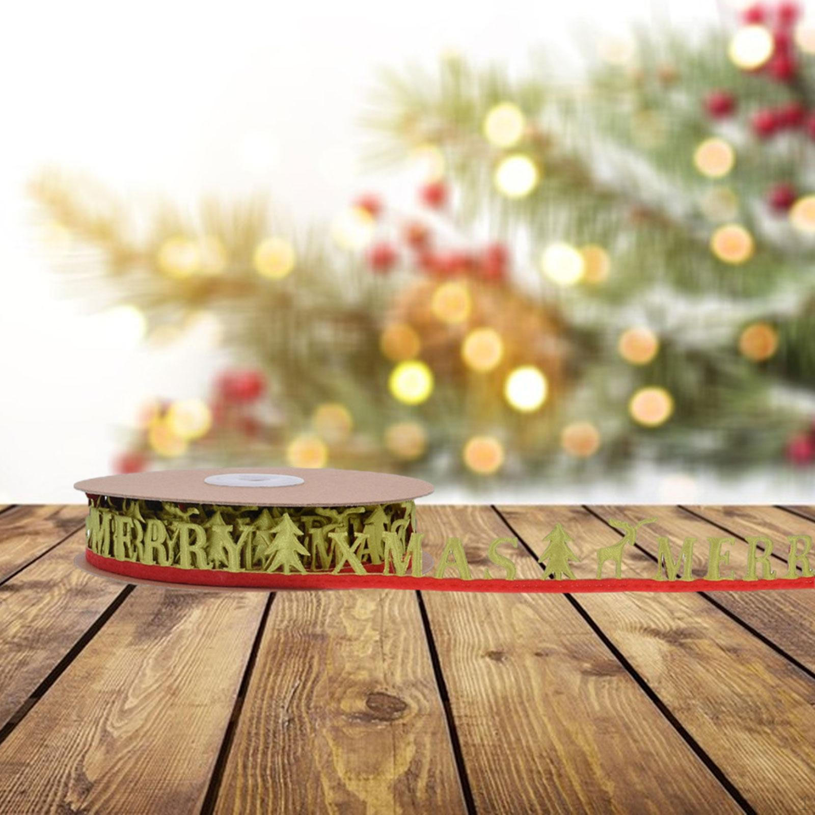 

Рождественская лента 10 ярдов Упаковка подарков Рождественские ленты для рукоделия Букет Фестиваль red green