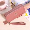 New Wallet Women's Double Zipper Long Clutch Bag Fashionable and Simple Lychee Pattern Large Capacity Double Wallet Mobile Phone Bag