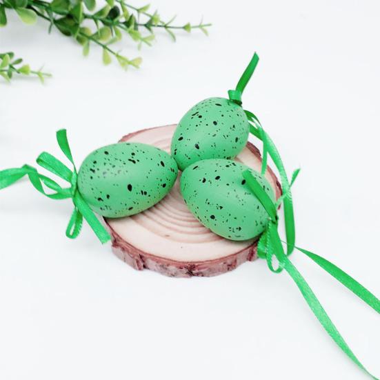 12 Stück verformungssichere Eier-Hängeornamente mit Umhängeband aus Kunststoff für Weihnachtsgeschenk, Eier-Hängedekoration, Partyzubehör