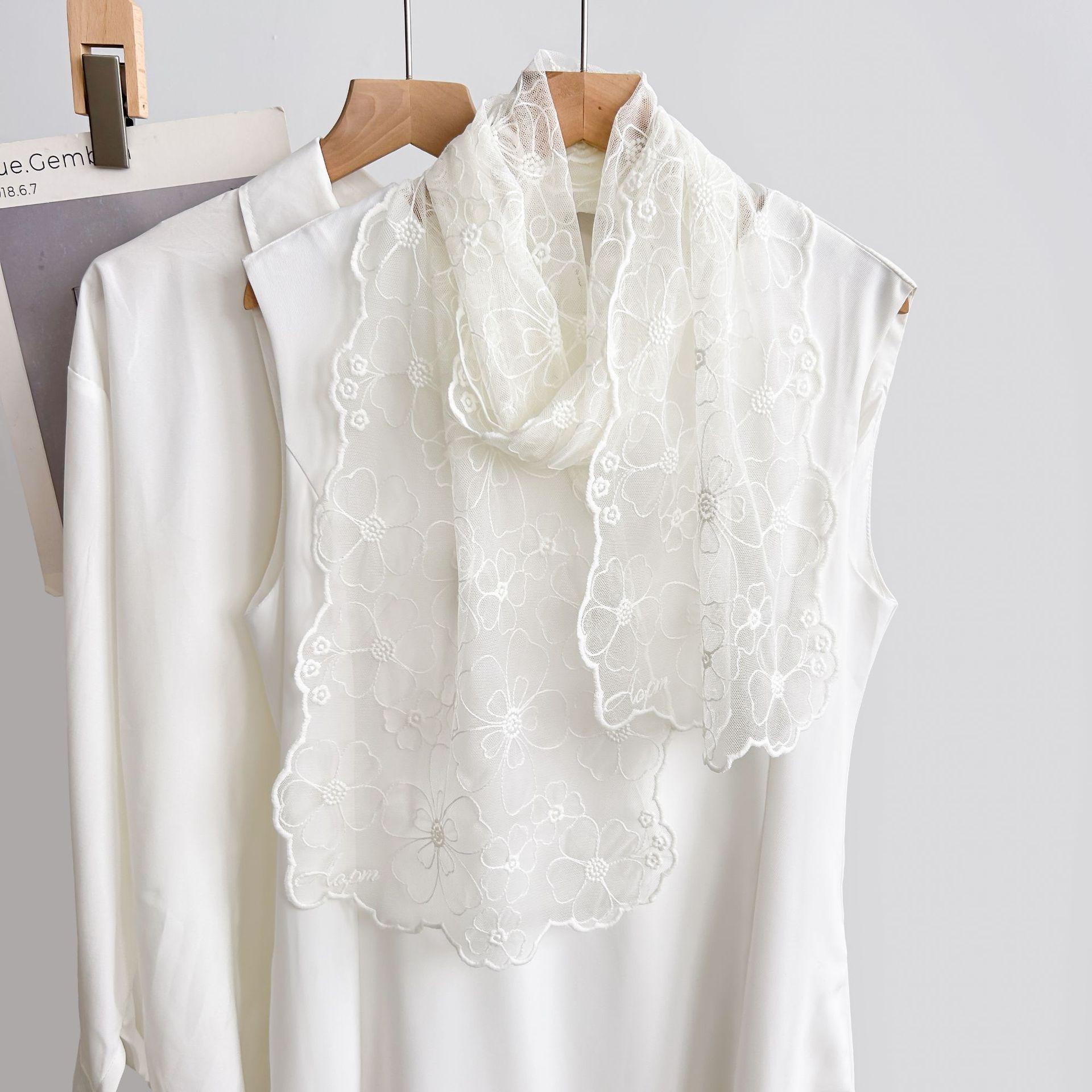 

Корейская версия трехмерного кружева с вышивкой, маленький шелковый шарф, модная косынка, темпераментная декоративная повязка на голову, лента 156cm