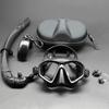 Tempered Glass Freediving Mask Snorkeling Set Foldable Snorkel J-Type Diving Mask With Camera Mount