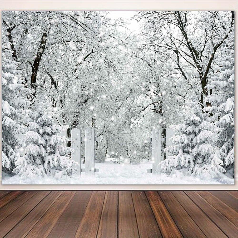 Weißer Winterwald Szene Dekoration Hintergrund Winter Kulisse Dekorationen Für Fotostudio Fotoautomat Weihnachtsfeier