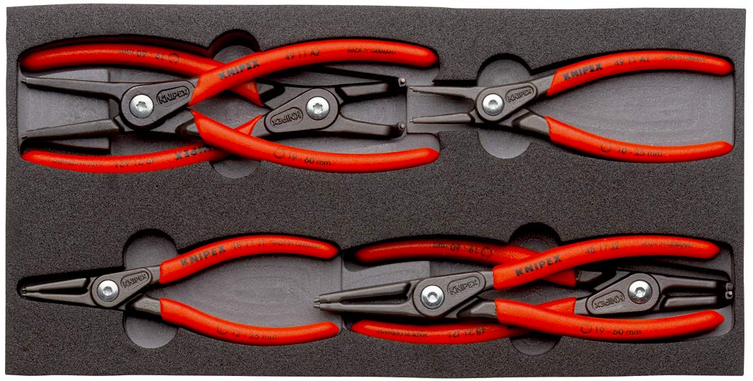 

Набор плоскогубцев для стопорных колец KNIPEX 002001V02 с уретановым лотком