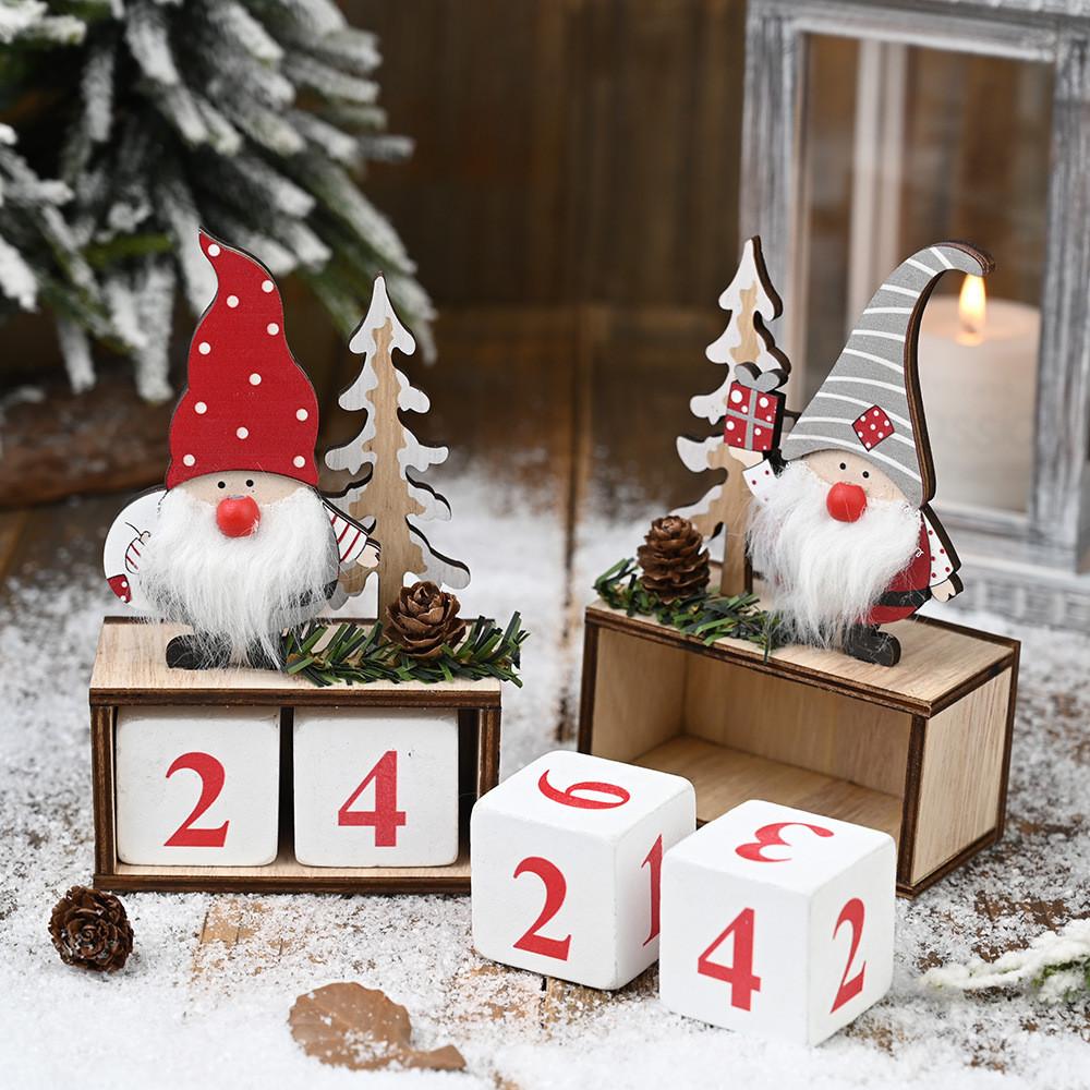Ornament Christmas Elderly Pinecone Calendar Elderly Xmas Countdown Garnish