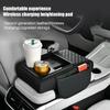 Car Armrest Mat Center Console Arm Rest Protect Cushion With Wireless Charging Phone Holder Cup Holder For Water Bottle Drinks