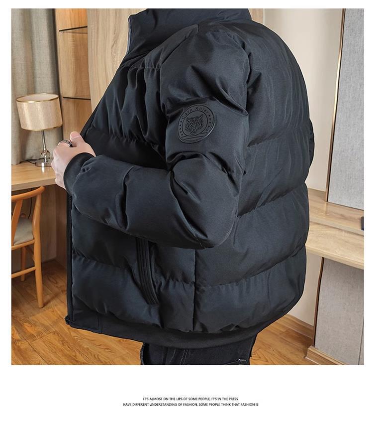 Brand Clearance Men's Thick Warm Cotton Jacket - Stand Collar Trendy Autumn/Winter Padded Outerwear