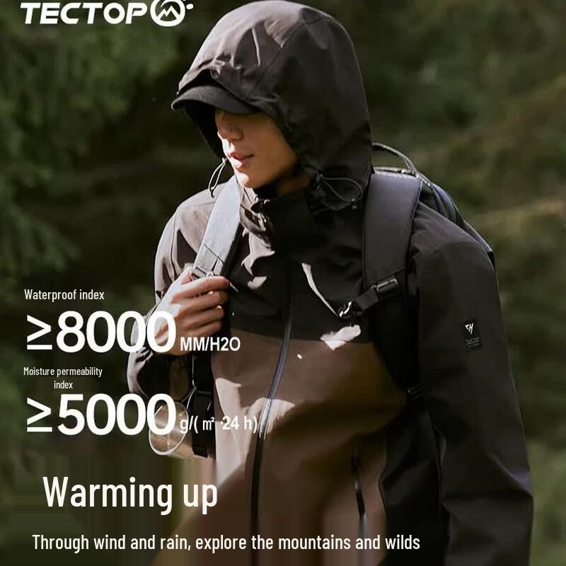 

TECTOP Men s 3-in-1 Outdoor Jacket with Fleece Liner M