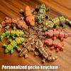 3D Printed Mini Eyelash Horns, Gecko Keychain, Home Decor, Handicrafts, Jointed, Movable, Bag Charm