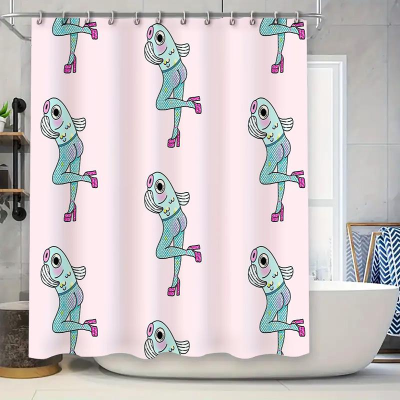 

Unframed Unique Anime Girl Shower Curtain Japanese Kawaii Otaku Decor Bathroom Set Waterproof Home Decor Vivid Pattern Anime Sho W60H190(CM)-1 Pcs