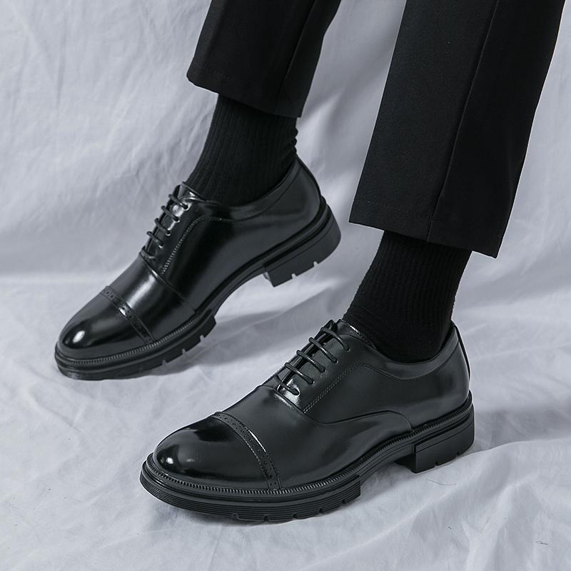 British Style Leather Shoes Men Formal Leather Brown Business Shoes Male Fashion Mens Dress Shoes Men Loafers