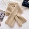 Small scarf with wool crossed wool for women's winter new versatile knitted neck protection coffee scarf