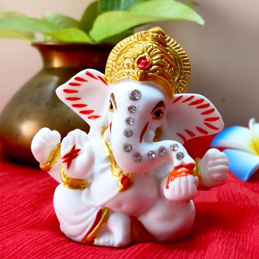 

Ganesha Idol for Car Dashboard,Small Ganesh Murti for Gift Home Office Diwali Pooja and Festivals Accessories,