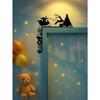 Christmas Sleigh Wall Stickers Removable Holiday Decor for Doors Walls Windows Mirrors Festive Home Decoration
