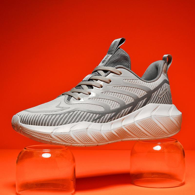 

2024 autumn and winter new running shoes men s soft sole high elastic breathable shock absorption marathon running shoes men s sports trendy shoes 39