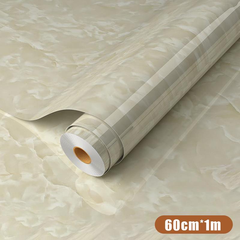 Self Adhesive Marble Grain Contact Paper Waterproof Oil Proof Stain Resistant Easy Clean for Kitchen Countertop Bathroom Renovation