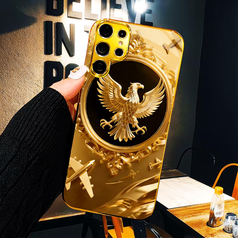 Golden bird pattern   Phone Case for Samsung Galaxy S26 S25 S24 S23 S22 S21 FE Ultra Plus back cover