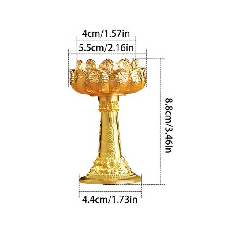 1PC Seven-Star Candlestick Religious Metal Sturdy Construction High-Foot Elegant Golden Traditional Multiple Options Available